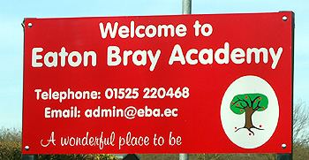 Eaton Bray Academy sign March 2012